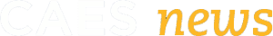 CAES news logo featuring the word "CAES" in light blue and "news" in orange, set against a clean gray background.