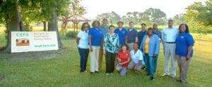 Enhancing community sustainability with CAES News team at a local park.