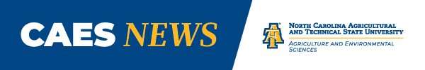 Banner graphic for CAES News featuring the CAES News logo and the North Carolina Agricultural and Technical State University logo