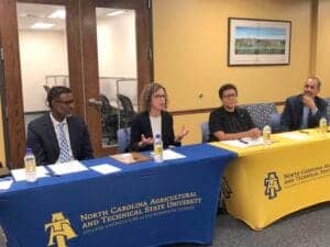 Enhanced collaboration meeting at North Carolina Agricultural and Technical State University, focusi.