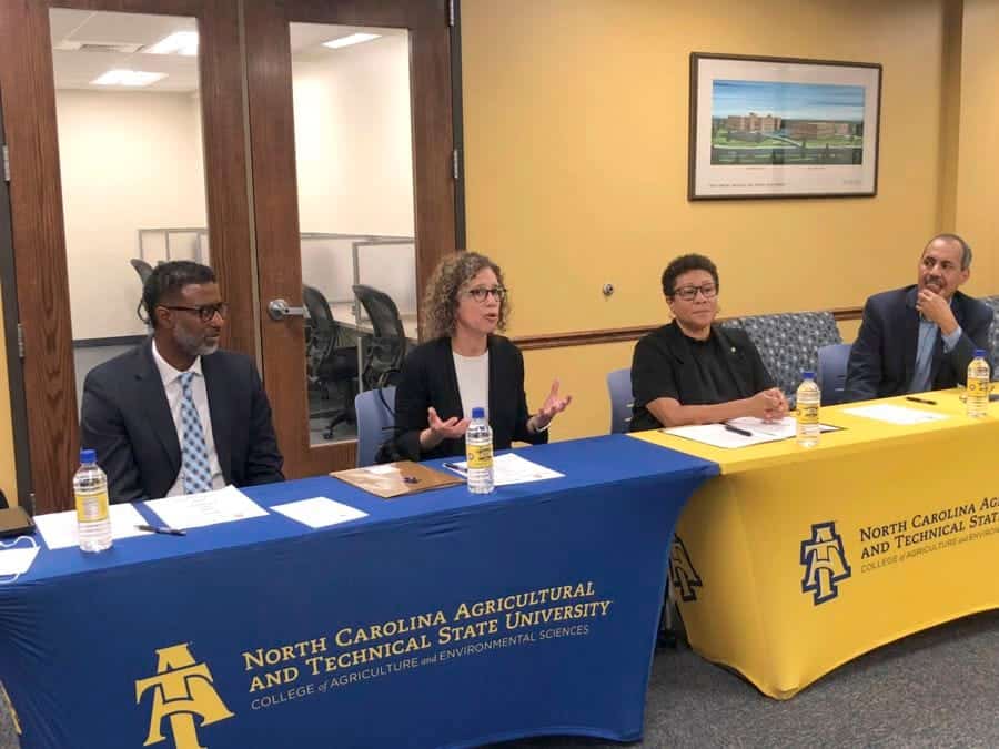 Enhanced collaboration meeting at North Carolina Agricultural and Technical State University, focusi.
