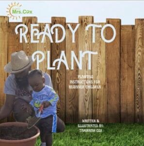 Ready to Plant book cover featuring a woman and child planting in a garden, with a wooden fence back.