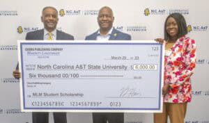 North Carolina A&T State University scholarship award presentation.