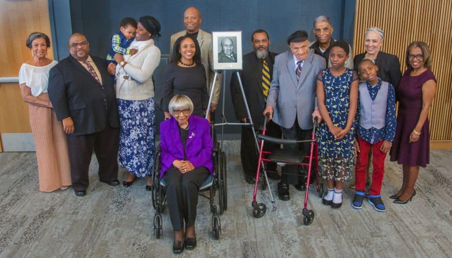 With his family in attendance, Professor Emeritus Samuel Dunn was inducted into the CAES’s Agriculture Hall of Fame in 2019.
