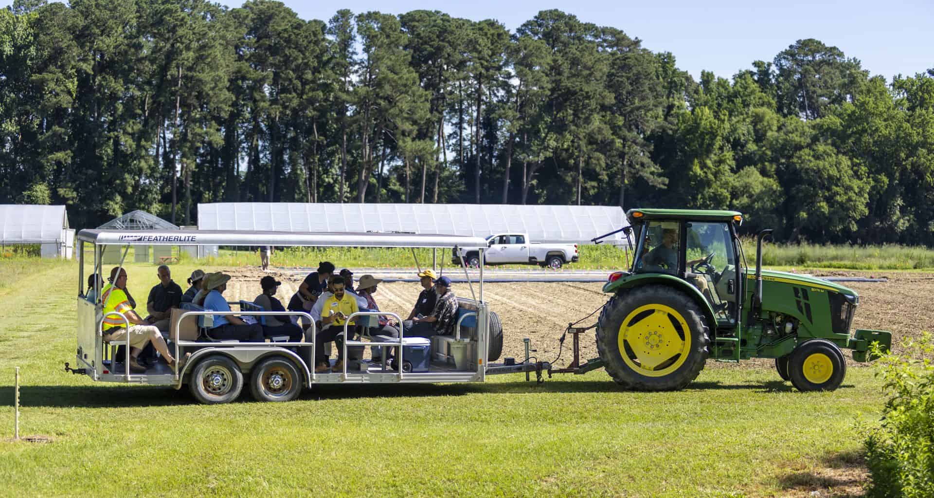 Touring the Center for Environmental Farming Systems facility.
